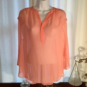 NWT Coral Blouse by Halston, Sz XS